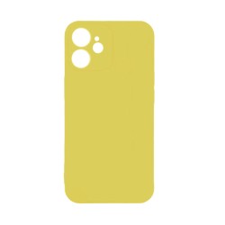Capa de Silicone com Moldura de Câmera para Apple iPhone 12 Amarelo Capa de Silicone com Moldura de Câmera para Apple iPhone 12 Amarelo